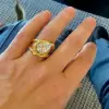 4.2ct Pear Cut Intertwined Split Shank Engagement Ring