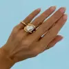 4.2ct Pear Cut Intertwined Split Shank Engagement Ring