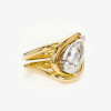 4.2ct Pear Cut Intertwined Split Shank Engagement Ring