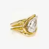4.2ct Pear Cut Intertwined Split Shank Engagement Ring