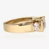 6ctw Tension-set Round Cut Three Stone Engagement Ring