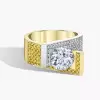 2ct Round Cut Architectural Style Modern Engagement Ring