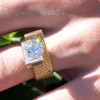2ct Round Cut Architectural Style Modern Engagement Ring
