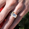 2ct Round Cut Architectural Style Modern Engagement Ring