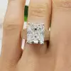 5ct Radiant Cut Matte Cigar Band Classic Engagement Ring