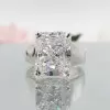 5ct Radiant Cut Matte Cigar Band Classic Engagement Ring