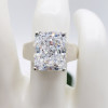 5ct Radiant Cut Matte Cigar Band Classic Engagement Ring