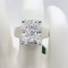 5ct Radiant Cut Matte Cigar Band Classic Engagement Ring