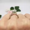 5ct Radiant Cut Matte Cigar Band Classic Engagement Ring