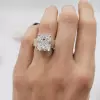 5ct Radiant Cut Matte Cigar Band Classic Engagement Ring