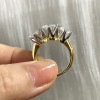 5ctw Oval Cut Two Tone Vintage Engagement Ring