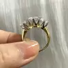 5ctw Oval Cut Two Tone Vintage Engagement Ring