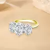 5ctw Oval Cut Two Tone Vintage Engagement Ring
