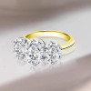 5ctw Oval Cut Two Tone Vintage Engagement Ring
