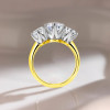 5ctw Oval Cut Two Tone Vintage Engagement Ring