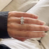5ctw Oval Cut Two Tone Vintage Engagement Ring