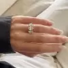 5ctw Oval Cut Two Tone Vintage Engagement Ring