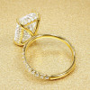 5.5ct Radiant Cut Three-pieces Crown Wedding Ring Set