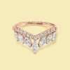 5.5ct Radiant Cut Three-pieces Crown Wedding Ring Set