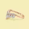 5.5ct Radiant Cut Three-pieces Crown Wedding Ring Set