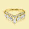 5.5ct Radiant Cut Three-pieces Crown Wedding Ring Set