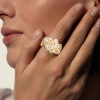 5ctw Round and Baguette Cut Clustered Cocktail Ring