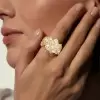 5ctw Round and Baguette Cut Clustered Cocktail Ring