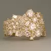 5ctw Round and Baguette Cut Clustered Cocktail Ring