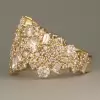 5ctw Round and Baguette Cut Clustered Cocktail Ring