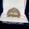 5ctw Round and Baguette Cut Clustered Cocktail Ring