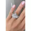 9.5ct Pear Cut Oval Eternity Shank Luxurious Engagement Ring
