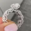 9.5ct Pear Cut Oval Eternity Shank Luxurious Engagement Ring