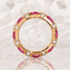 3ctw Round Cut Emerald/Pink Sapphire Eternity Ring