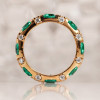 3ctw Round Cut Emerald/Pink Sapphire Eternity Ring