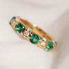 3ctw Round Cut Emerald/Pink Sapphire Eternity Ring
