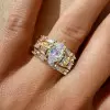1.5ct Marquise Cut Vintage Three-piece Wedding Ring Set