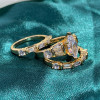 1.5ct Marquise Cut Vintage Three-piece Wedding Ring Set