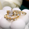 1.5ct Marquise Cut Vintage Three-piece Wedding Ring Set