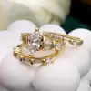 1.5ct Marquise Cut Vintage Three-piece Wedding Ring Set