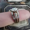 1.5ct Marquise Cut Vintage Three-piece Wedding Ring Set