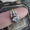 1.5ct Marquise Cut Vintage Three-piece Wedding Ring Set