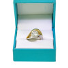 3.8ct Round Cut Split Shank Two Tone Engagement Ring