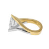 3.8ct Round Cut Split Shank Two Tone Engagement Ring
