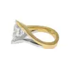 3.8ct Round Cut Split Shank Two Tone Engagement Ring