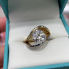3.8ct Round Cut Split Shank Two Tone Engagement Ring