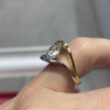 3.8ct Round Cut Split Shank Two Tone Engagement Ring