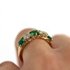 4ctw Asscher Cut Emerald Vintage Five-stone Ring