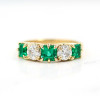 4ctw Asscher Cut Emerald Vintage Five-stone Ring