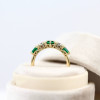 4ctw Asscher Cut Emerald Vintage Five-stone Ring