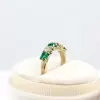 4ctw Asscher Cut Emerald Vintage Five-stone Ring